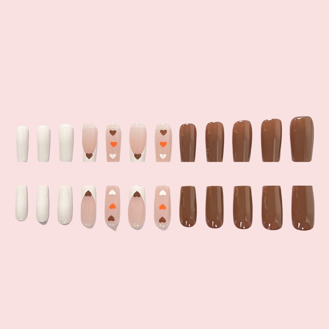 Heart Pattern Press-On Nail Art Stornfield