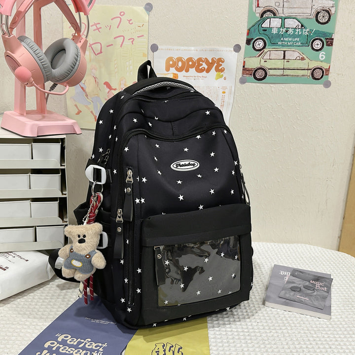 Star-Print Multi-Functional School Backpack Stornfield