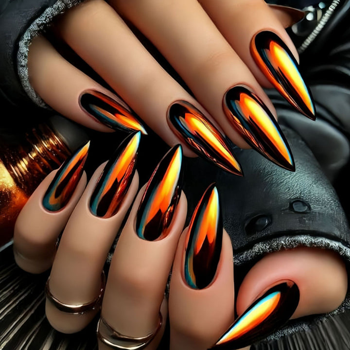 Glossy Stiletto Nail Art Stornfield