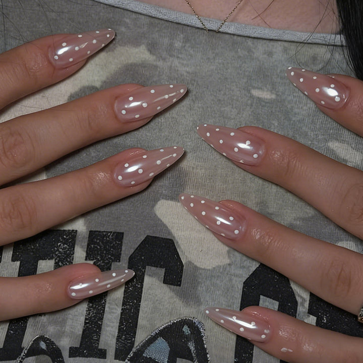 Artificial nails with modern dot design Stornfield