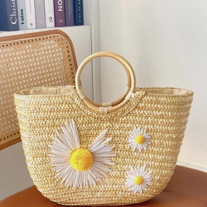 Stylish tote bag with floral accents Stornfield