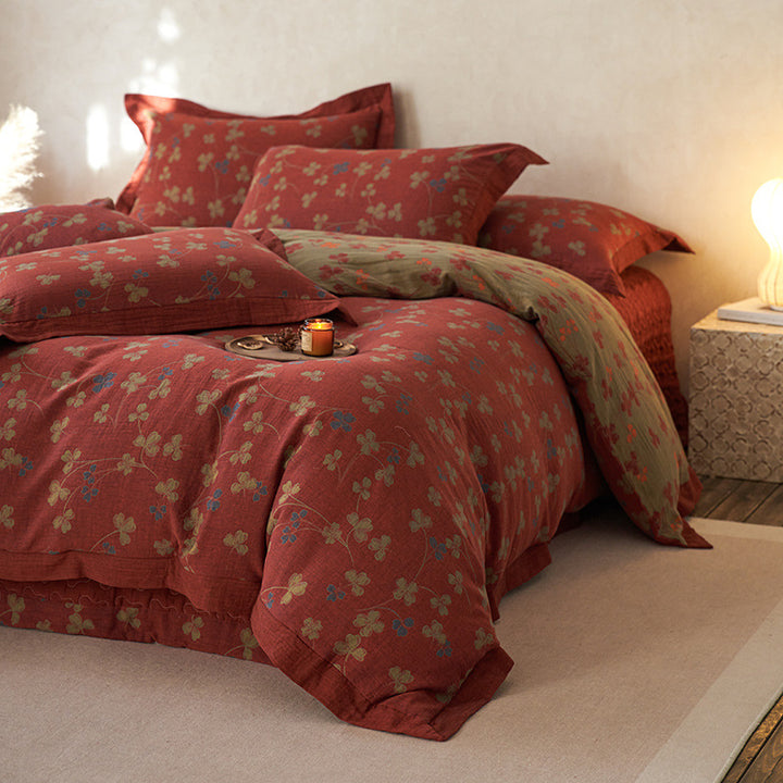 Luxury Reversible Jacquard Duvet Cover Set