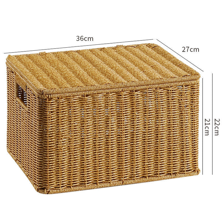 Handcrafted Rectangular Wicker Storage Box Stornfield