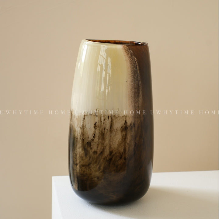 Contemporary Tall Handblown Gradient Glass Display Vase Stornfield