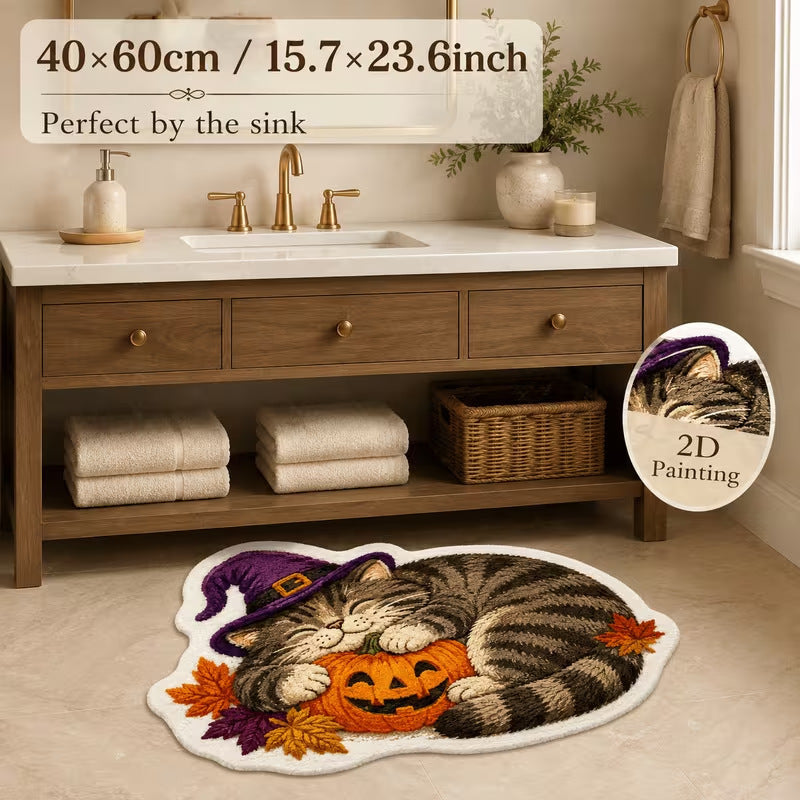 Cat-Themed Soft Bath Mat