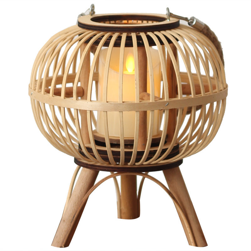 Stylish hanging lamp made of natural material Stornfield