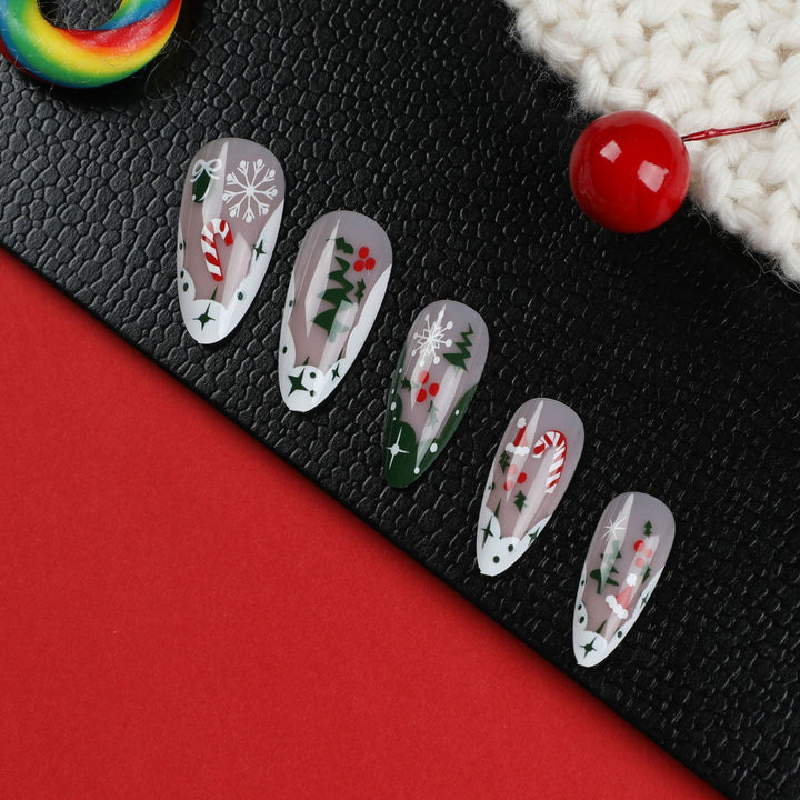 Trendy Christmas Art Gel Nails Stornfield
