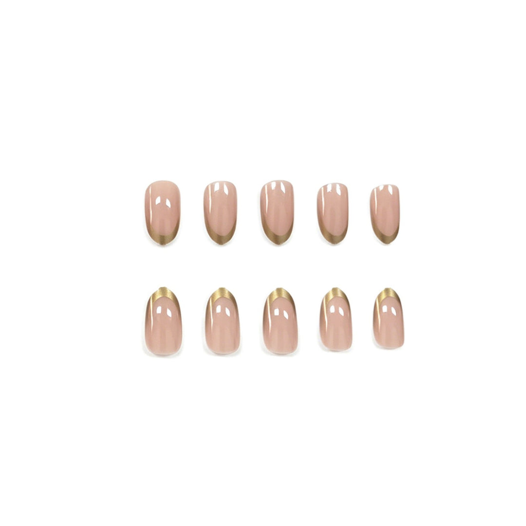 Elegant Metallic French Tip Nail Enhancements Stornfield
