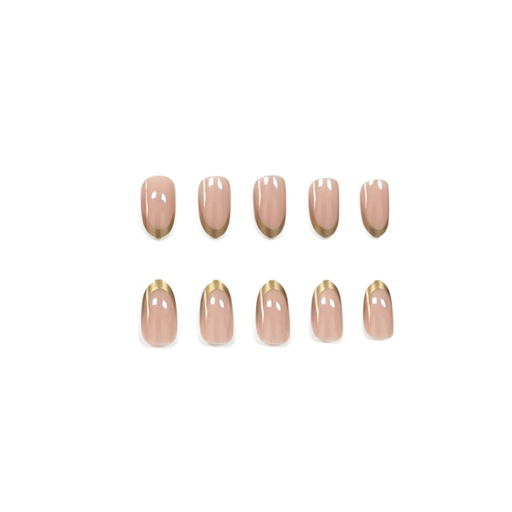 Elegant Metallic French Tip Nail Enhancements Stornfield