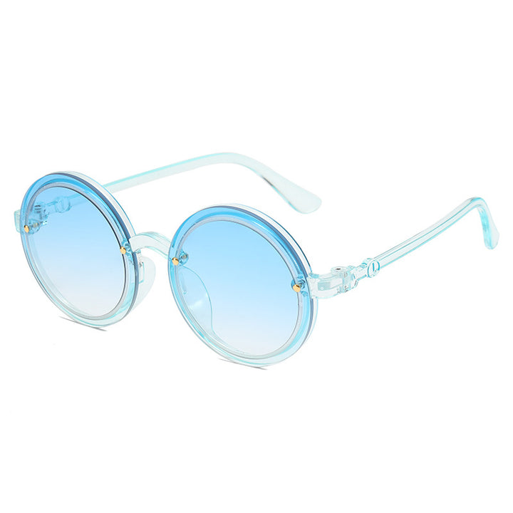 Women Round Sunglasses with Transparent Frame Stornfield