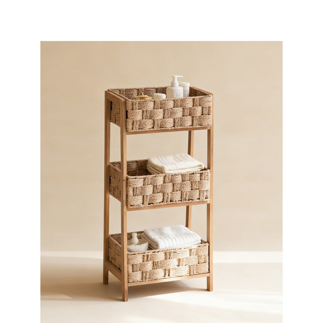 High-quality basket stand with three compartments Stornfield