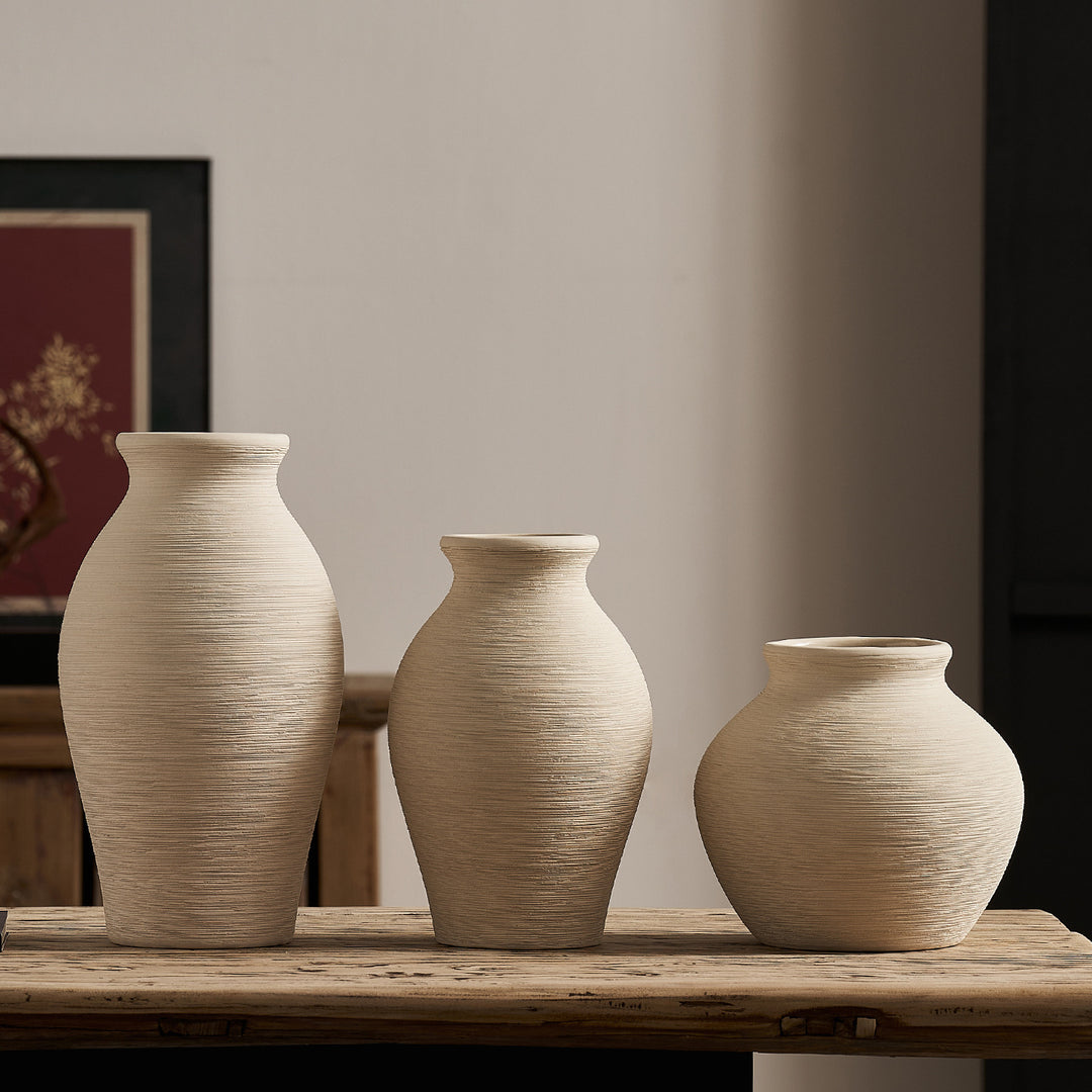 Elegant ceramic vase with textured design Stornfield