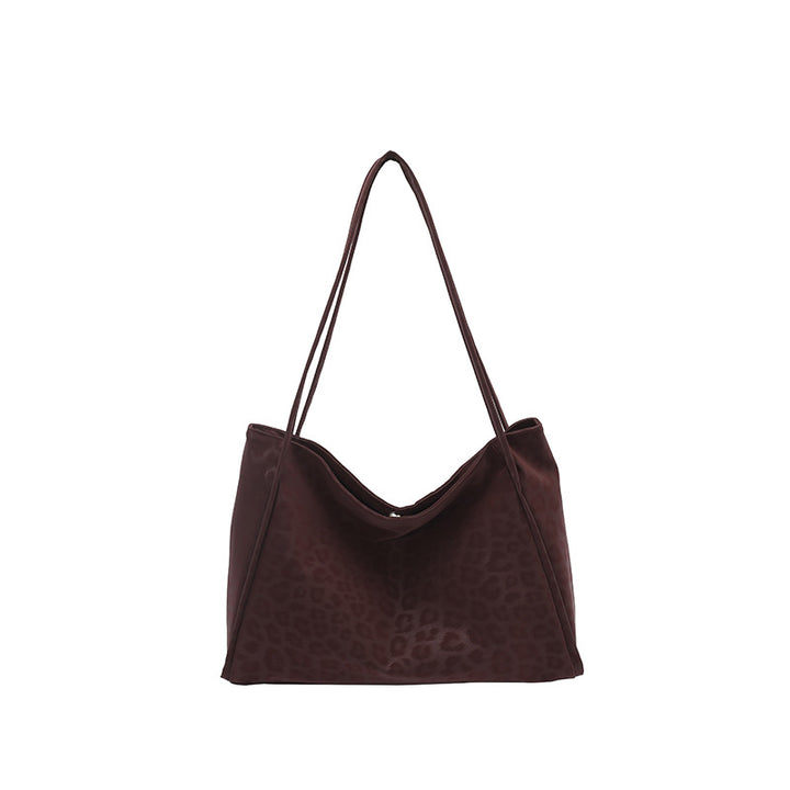 Luxurious Textured Suede Shoulder Tote Bag