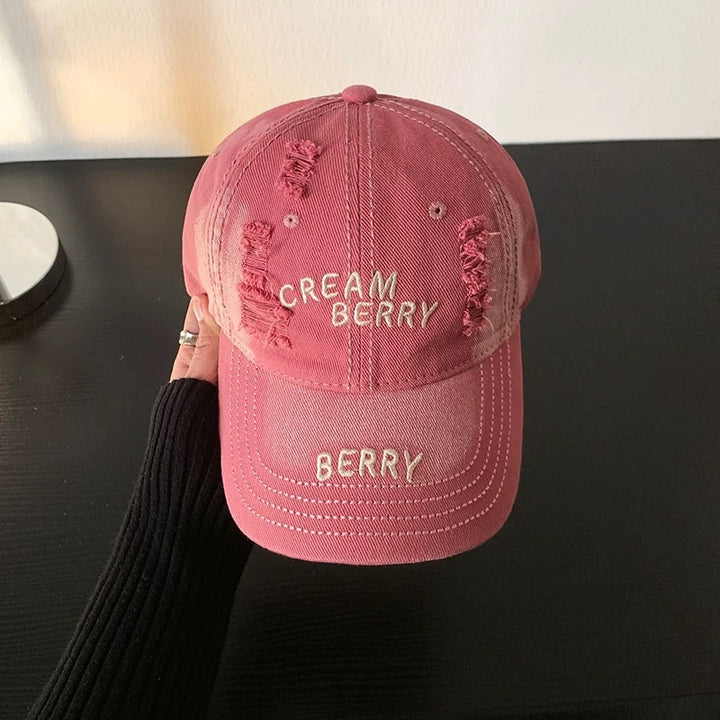 Women's Distressed Denim Baseball Hat Stornfield