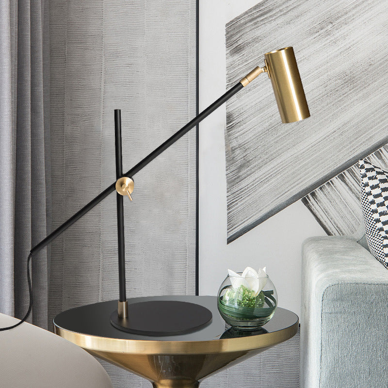 Adjustable Desk Lamp with Gold Accent