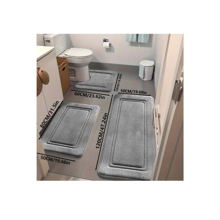 Luxurious Non-Slip Bathroom Rug Set