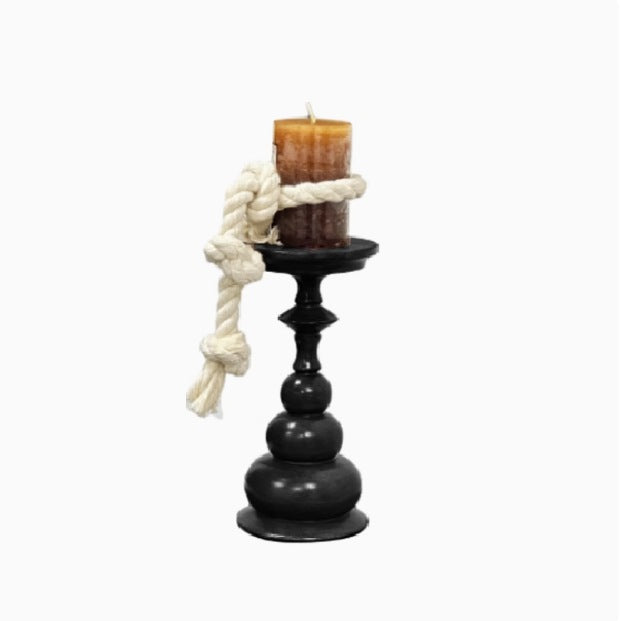 Decorative Twine-Wrapped Candle Holder