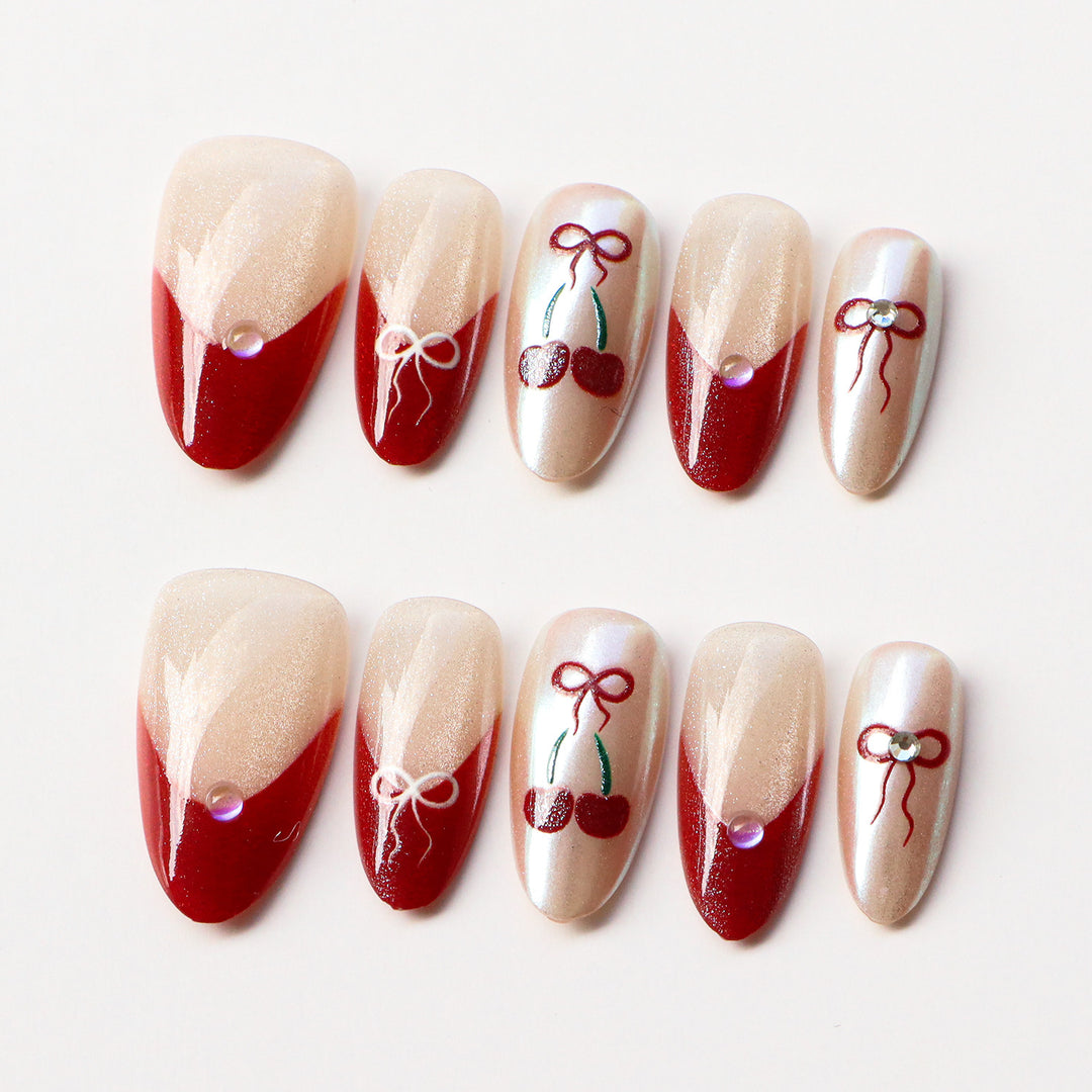 Chic Vintage-Inspired Press-On Nail Set