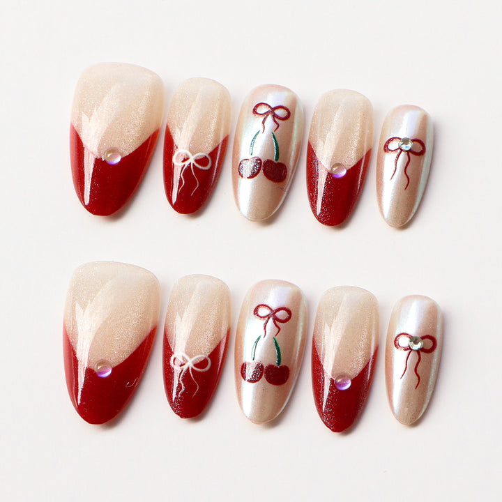 Chic Vintage-Inspired Press-On Nail Set