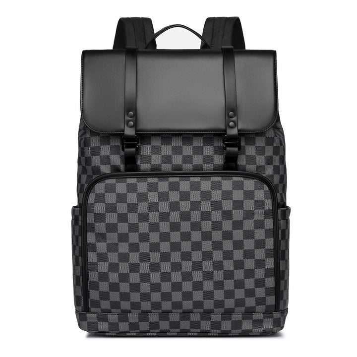 Stylish Checkerboard Pattern Backpack Stornfield