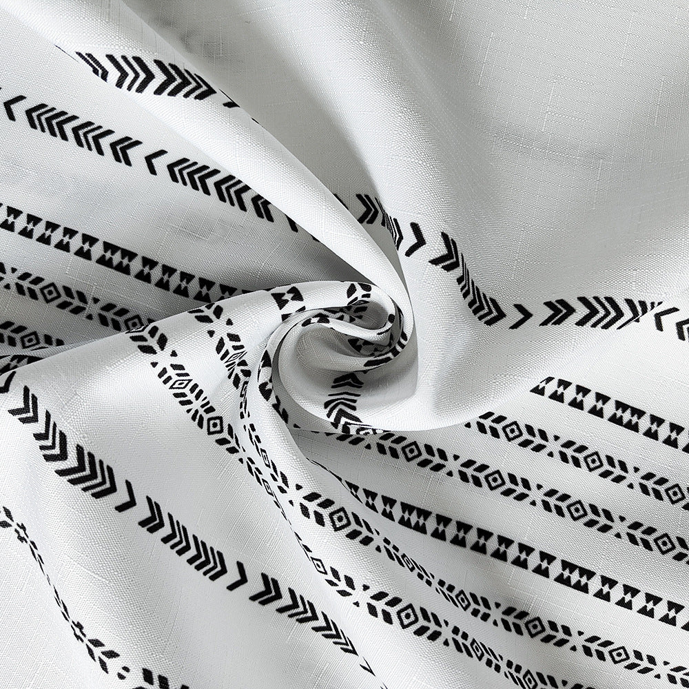 Textured Striped Shower Curtain Stornfield