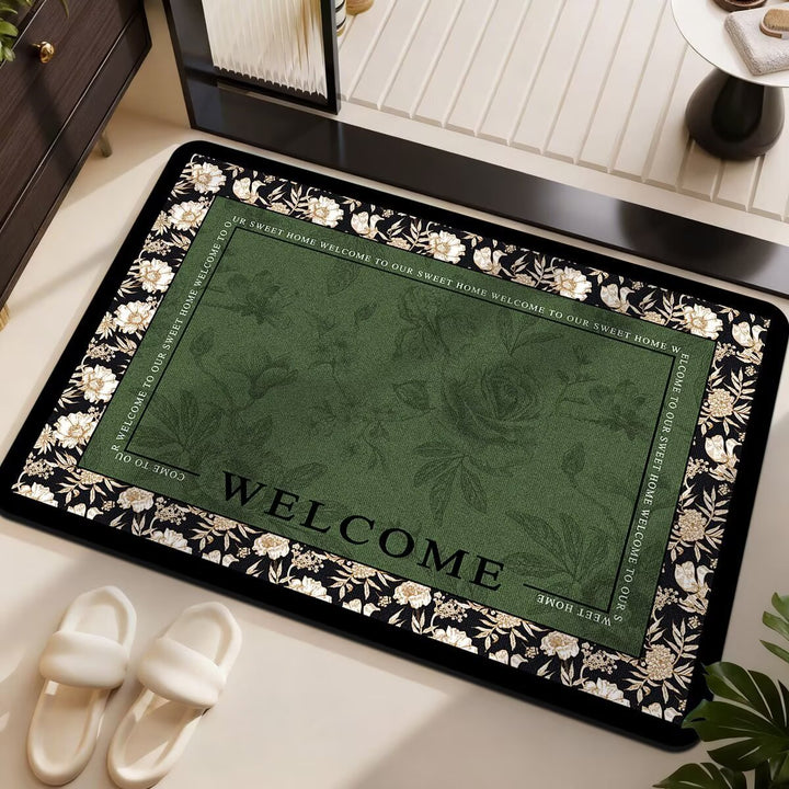 Floral Patterned Welcome Mat