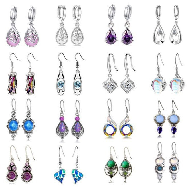 Colorful Crystal Drop Earrings Stornfield