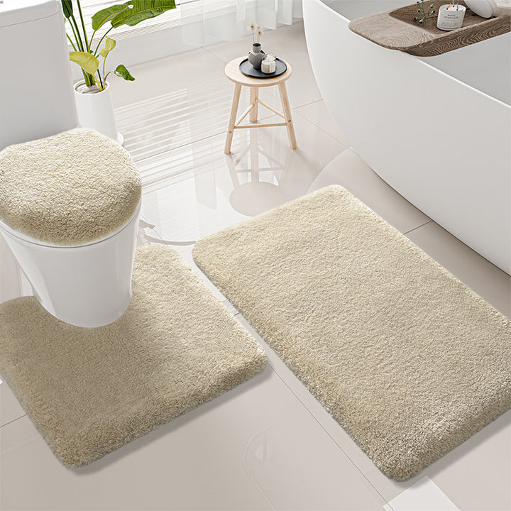 Plush Bathroom Mat Set