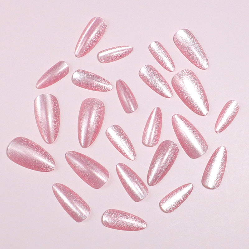 Sparkling Glittery Almond-Shaped Press-On Nails Stornfield
