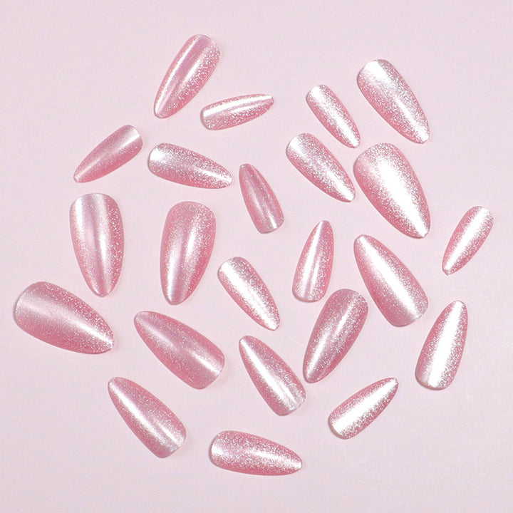 Sparkling Glittery Almond-Shaped Press-On Nails Stornfield
