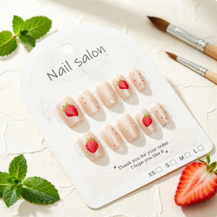 Artificial nails with strawberry design Stornfield