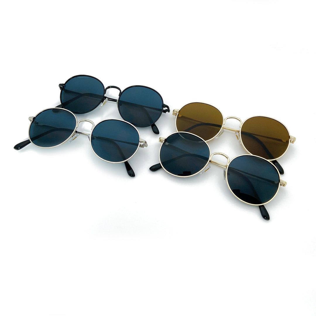 Fashion Round Sunglasses with Golden Frame Stornfield