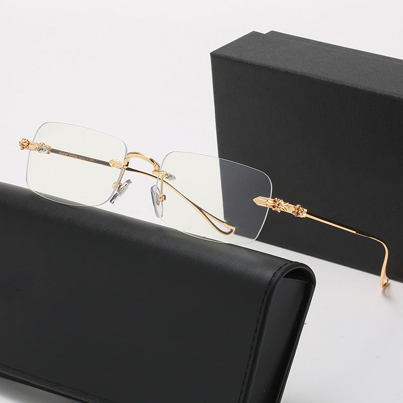 Ladies fashionable correction glasses with elegant square frame and decorated temples Stornfield