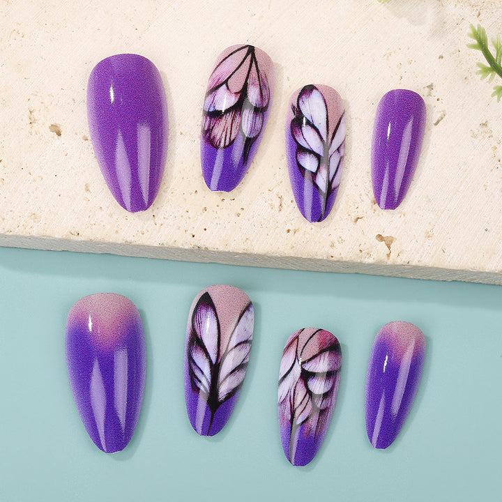 Artificial nails with an elegant floral pattern Stornfield