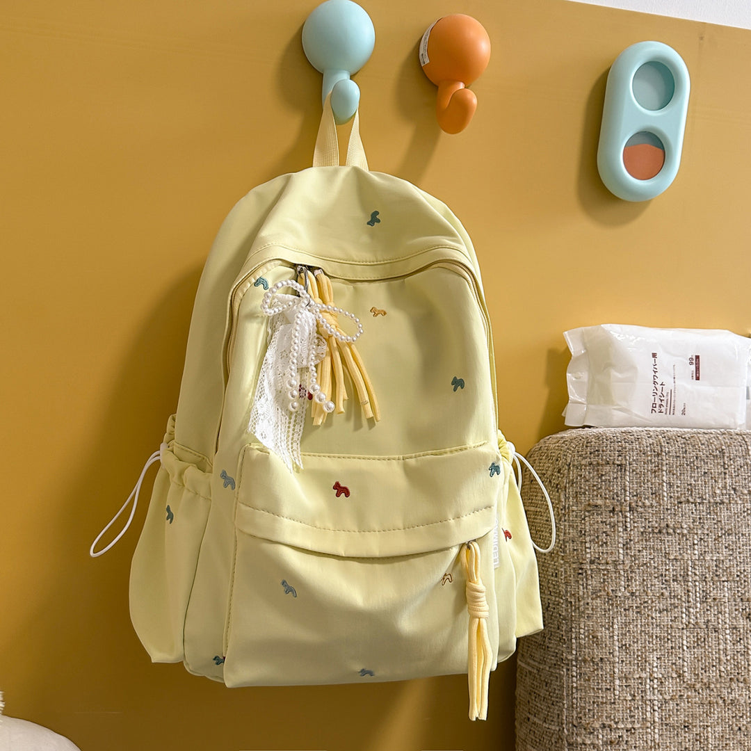 Stylish Floral-Embellished Backpack Stornfield