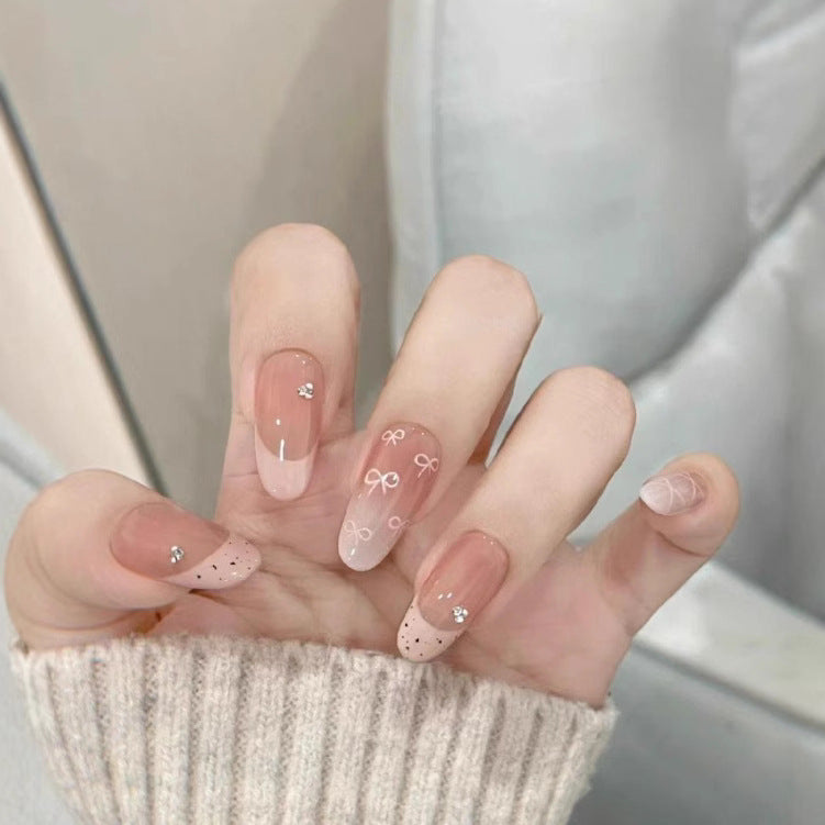 Decorative Glitter French Tip Nail Enhancements Stornfield