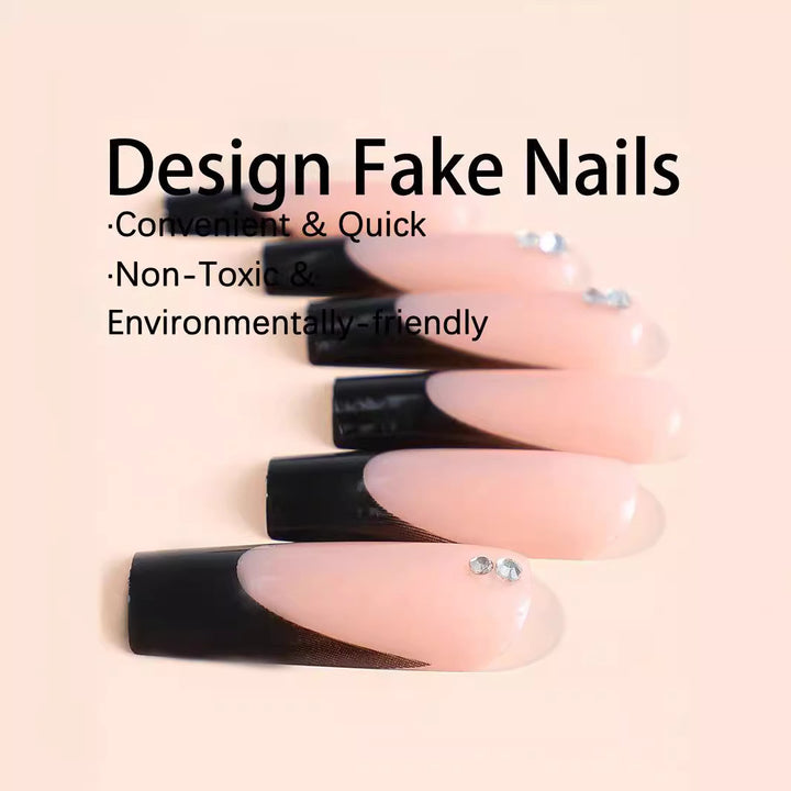 Artificial nails with glitter and elegant accents Stornfield