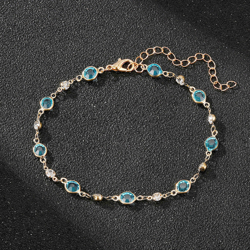 Elegant Rhinestone Chain Anklet Stornfield