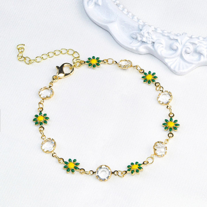 Floral Crystal Charm Bracelet Stornfield