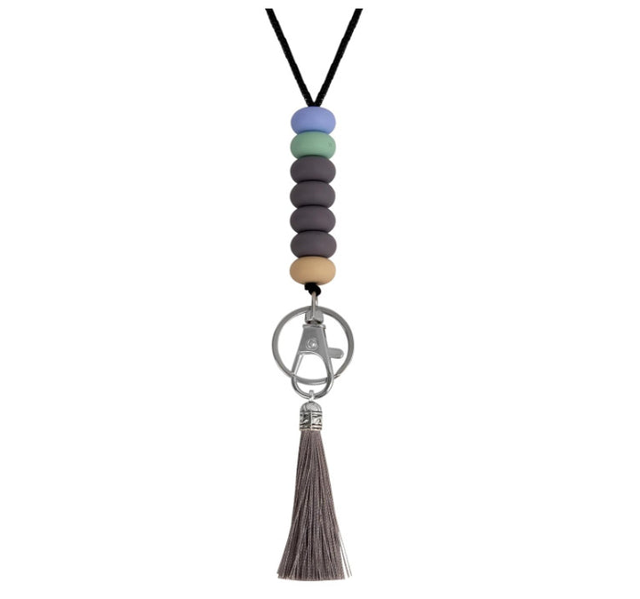 Colorful Beaded Keychain Lanyard with Tassel Stornfield