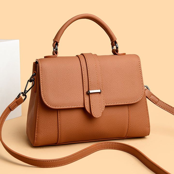 Elegant Leather Top Handle Handbag Stornfield
