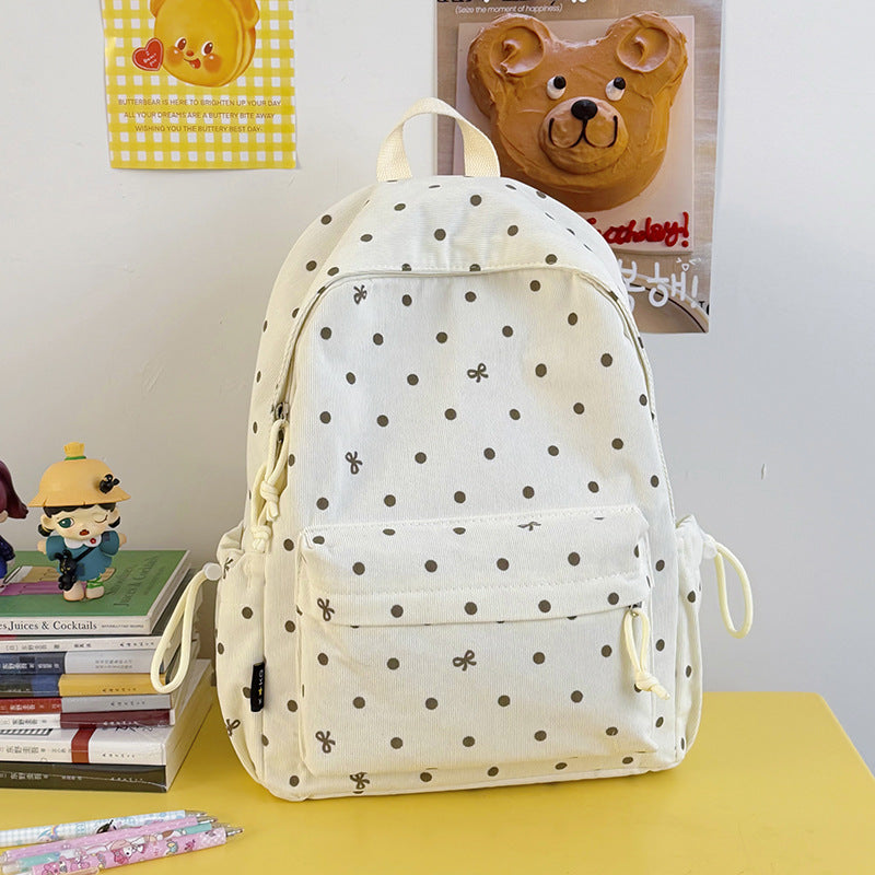 Casual Polka Dot Patterned Backpack Stornfield