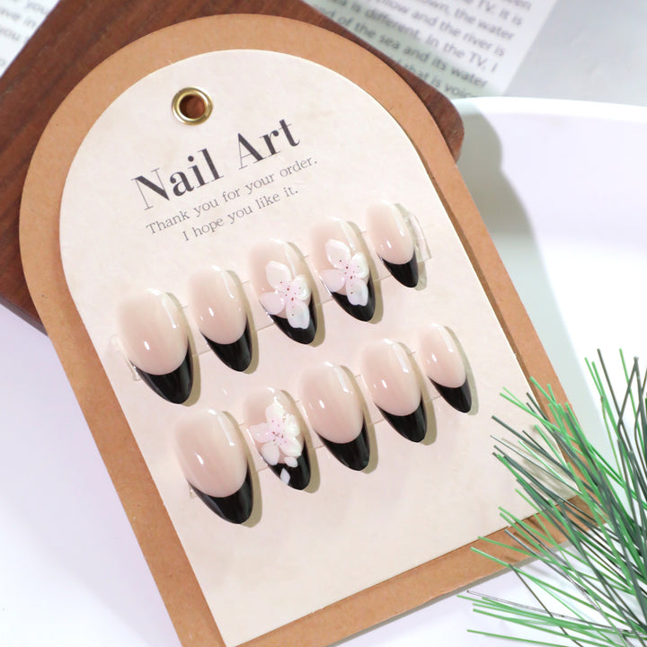 Elegant Nail Art with Flower Accents Stornfield