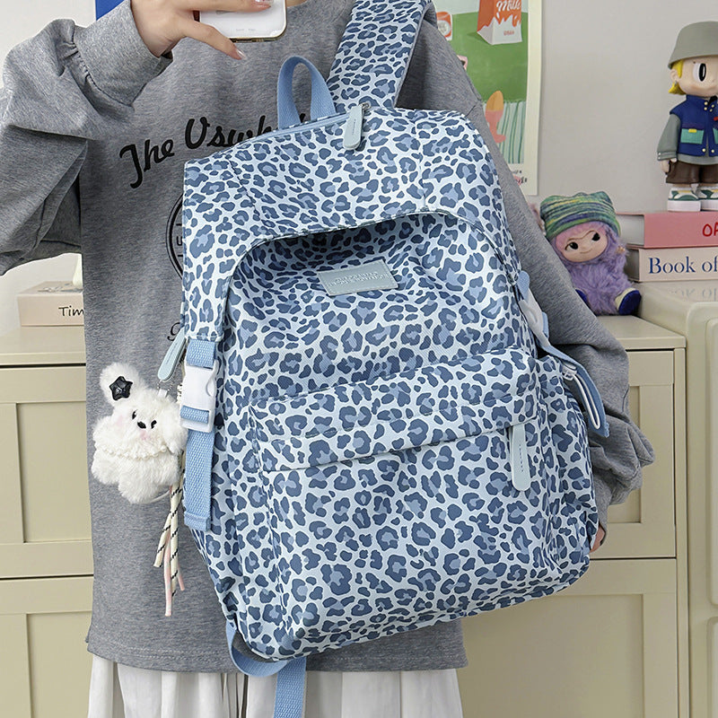 Playful Leopard Print School Backpack Stornfield