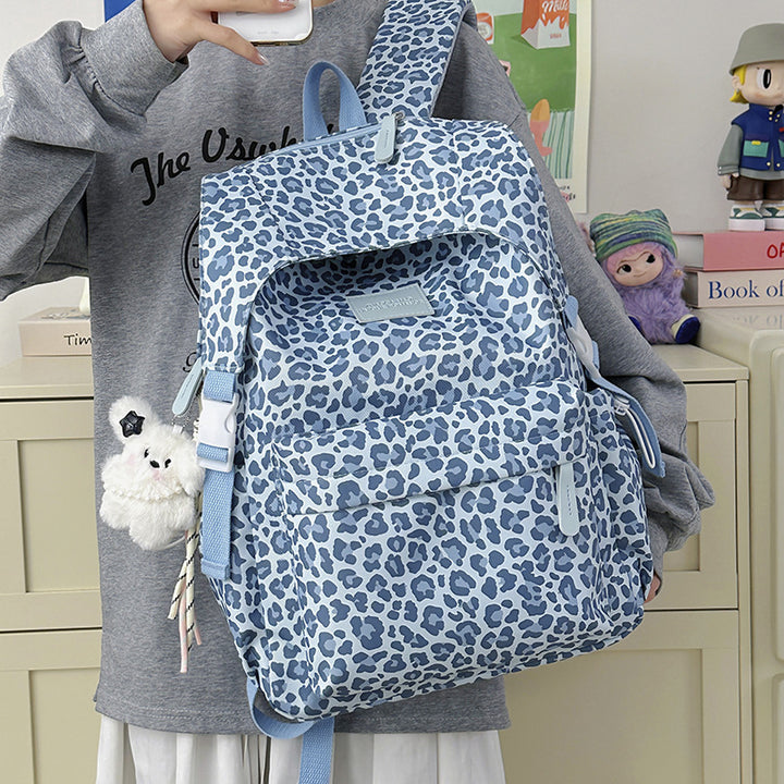 Playful Leopard Print School Backpack Stornfield