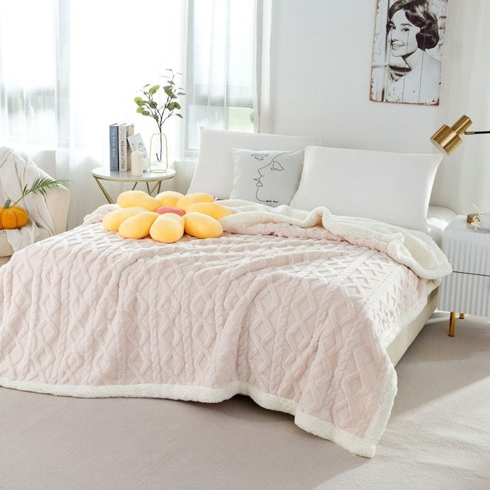 Cozy Patterned Fleece Blanket