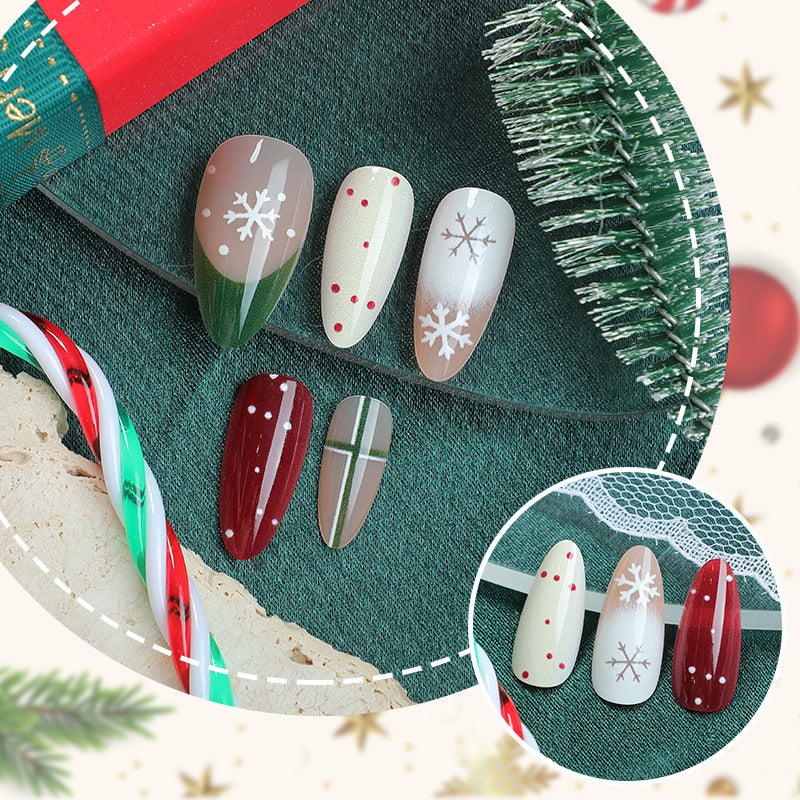Holiday-Themed Decorative Press-On Nail Art Set