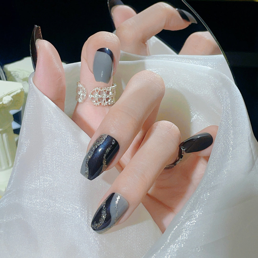 Sparkling Gradient Press-On Nail Set