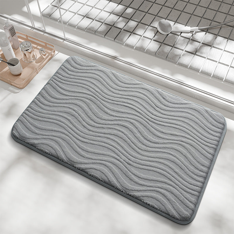 Decorative Wave Pattern Bath Mat