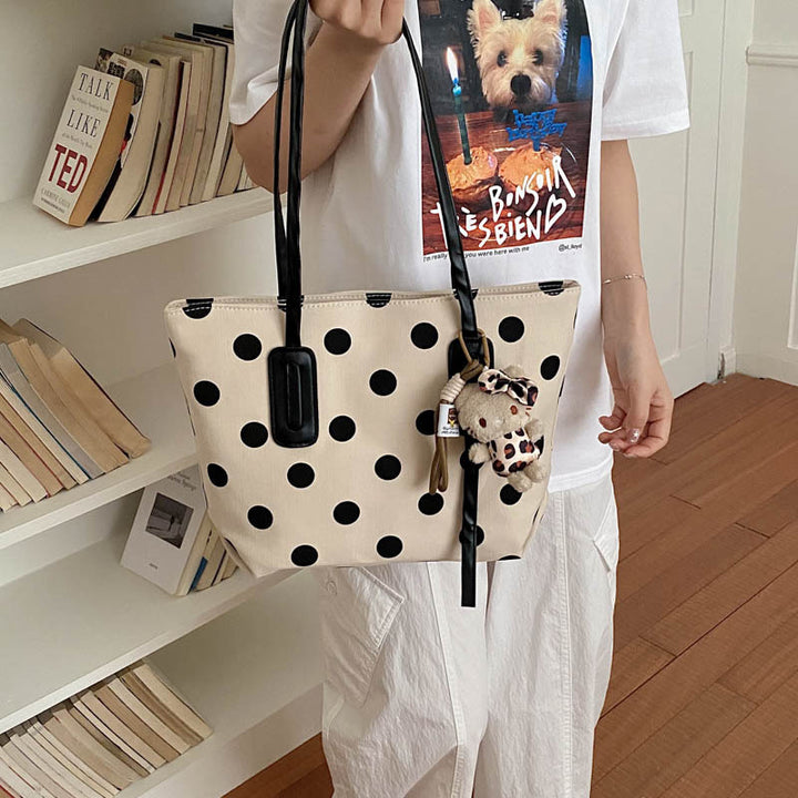 Trendy Polka Dot Tote Bag